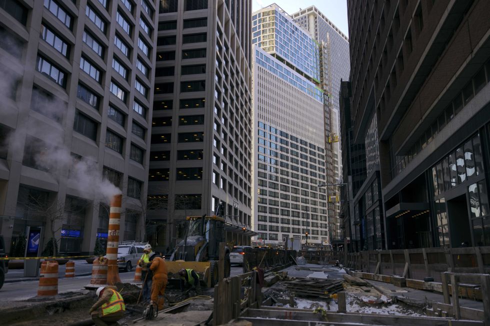 The SoMA residential tower under construction at 25 Water Street in the Financial District of New York