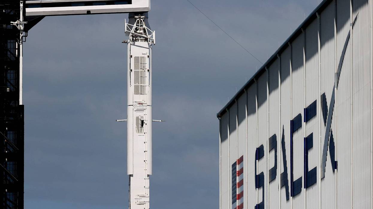 The SpaceX Falcon 9 rocket and Crew Dragon capsule on launch Pad 39A at NASA's Kennedy Space Center on November 09, 2021 in Cape Canaveral, Florida.