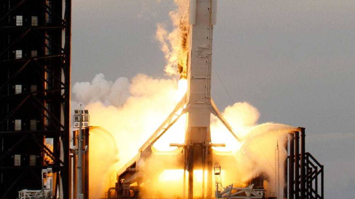 The SpaceX Falcon 9 rocket with the Crew Dragon spacecraft lifts off from pad 39A at the Kennedy Space Center on May 21, 2023 in Cape Canaveral, Florida.