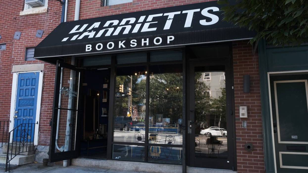 The storefront of Harriet's Bookshop in Fishtown.