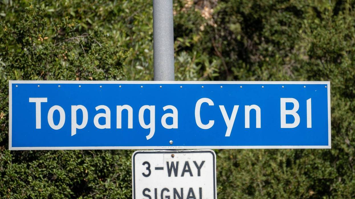 The Street sign of Topanga Canyon Boulevard in Topanga, California