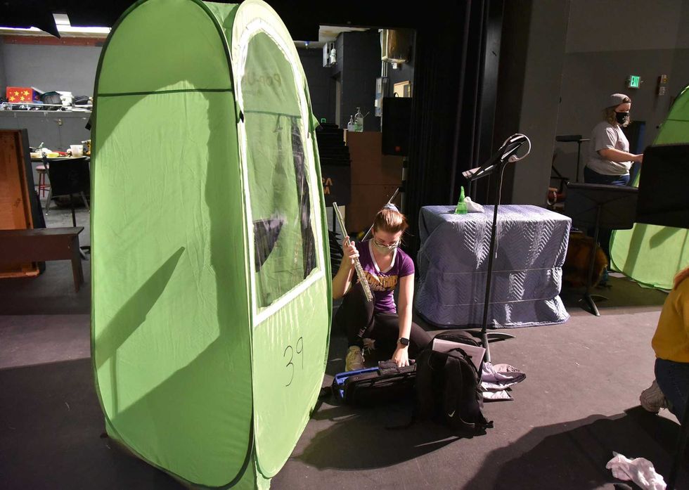 The students say they really like them, although some have admitted to getting their hair stuck in the pop-up pod