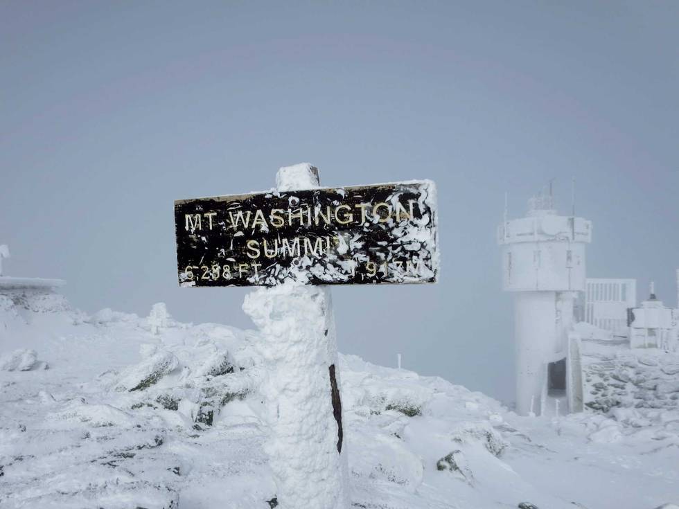 The summit of Mount Washington in New Hampshire