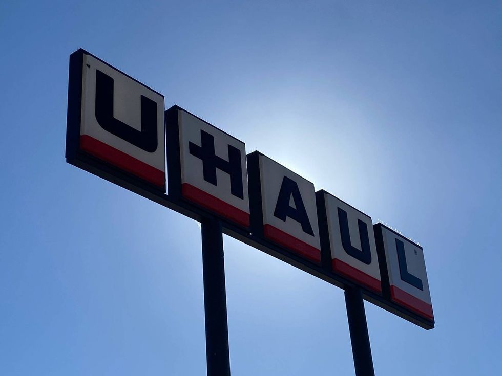 The sun shines brightly at an Oakland U-Haul lot on Tuesday.