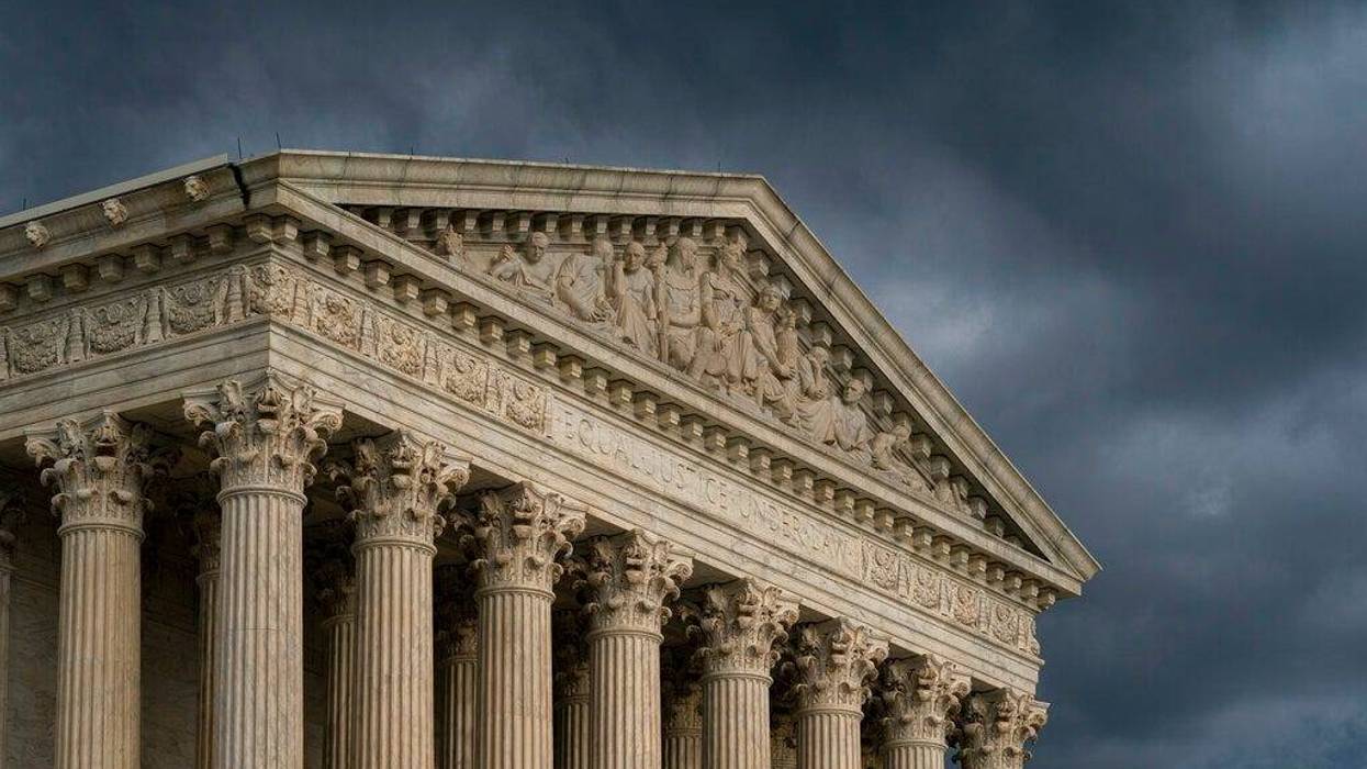 The Supreme Court is seen under stormy skies in Washington, Thursday, June 20, 2019.