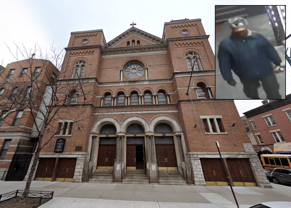 The suspect fled the church after the attack