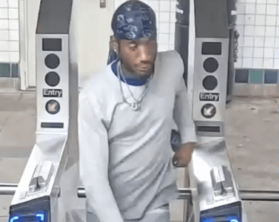 The suspect fled the station and remained at large Friday, police said