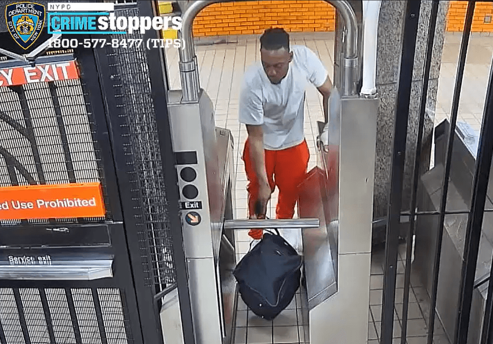 The suspect is wanted for aggravated harassment as a hate crime, police said