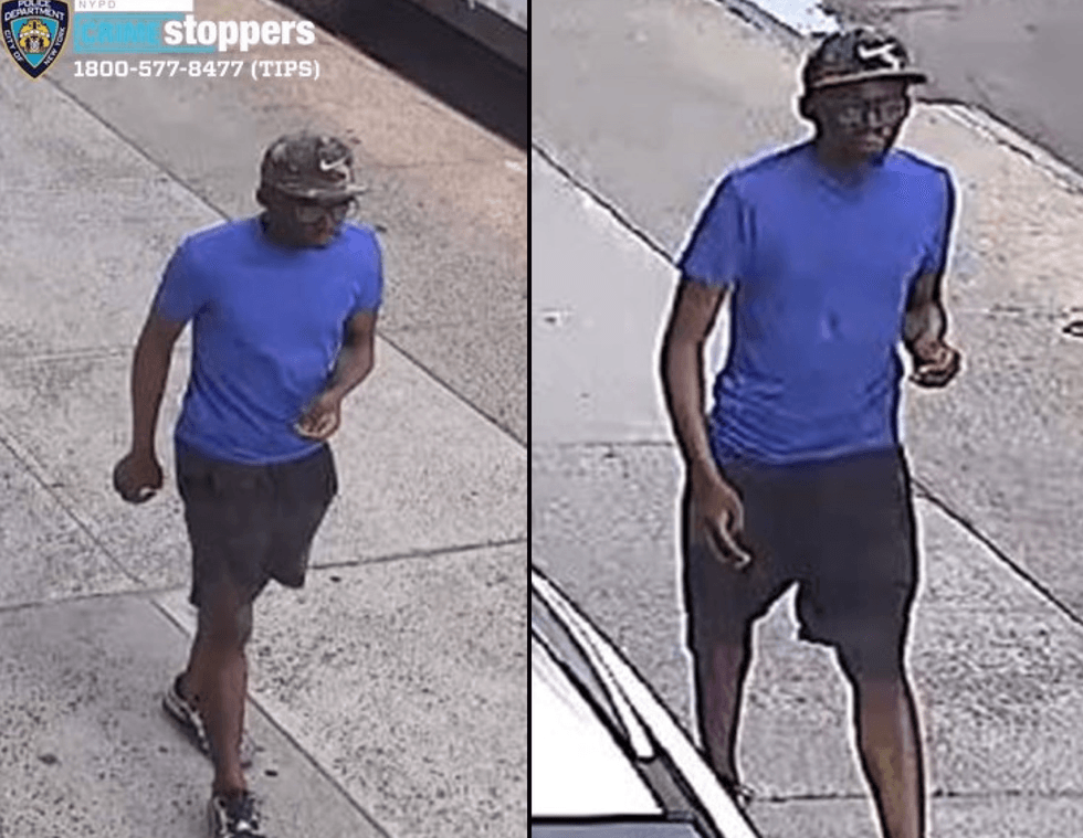 The suspect kept walking down Empire Boulevard after the attack and was last seen entering the Sterling Street station at Nostrand Avenue, police said