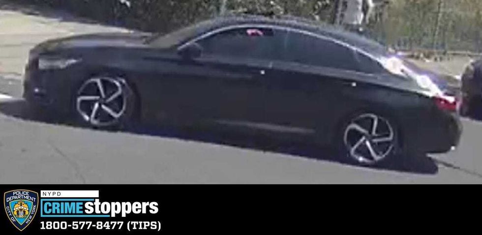 The suspect was driving a black Honda Accord, police said