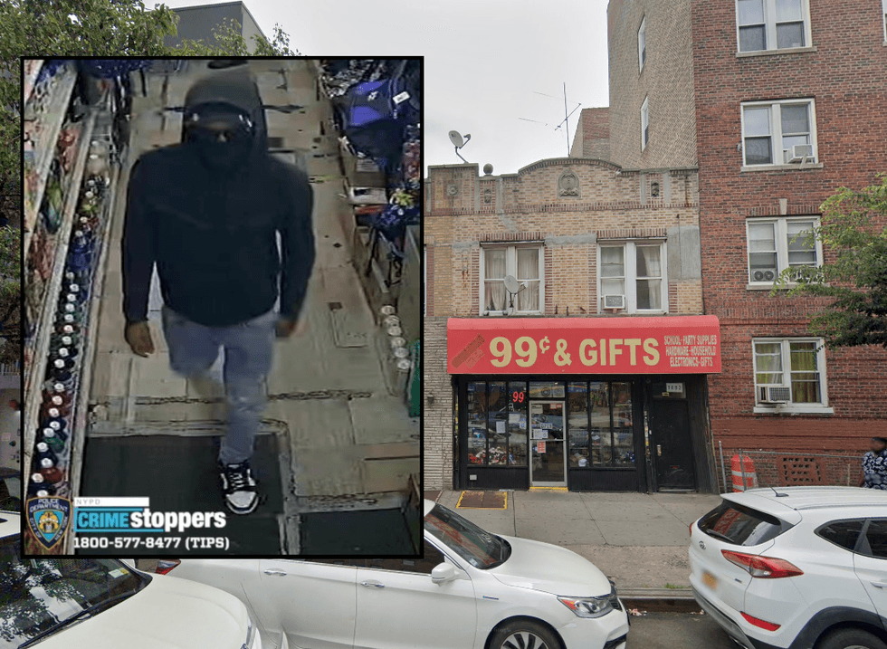 The suspect was last seen headed northbound on Nostrand Avenue, police said