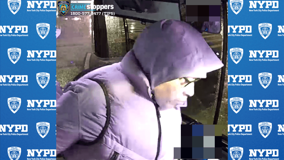 The suspect was last seen in a blue hooded sweatshirt and black vest.