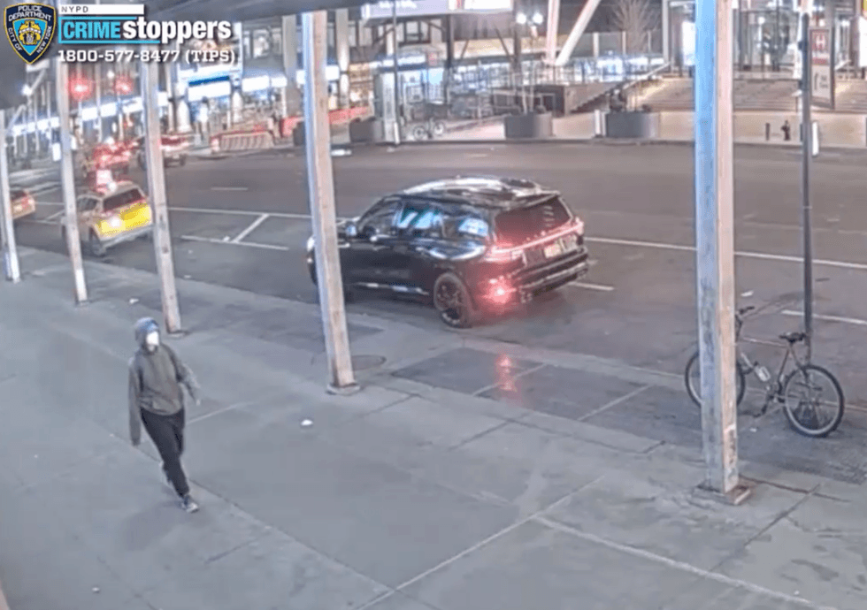 The suspect was seen fleeing on foot and into the subway