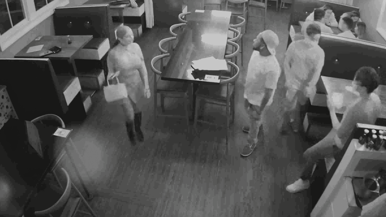The suspects can be seen (directly left and right of the middle table) who attempted to dine and dash at a downtown Walnut Creek restaurant last week.