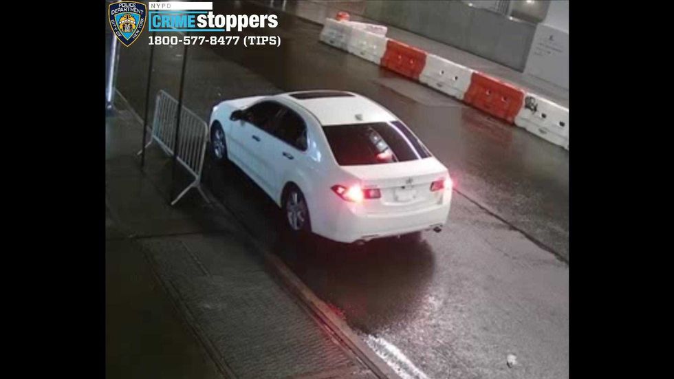 The suspects were last seen fleeing on E. 56th Street in the white Acura