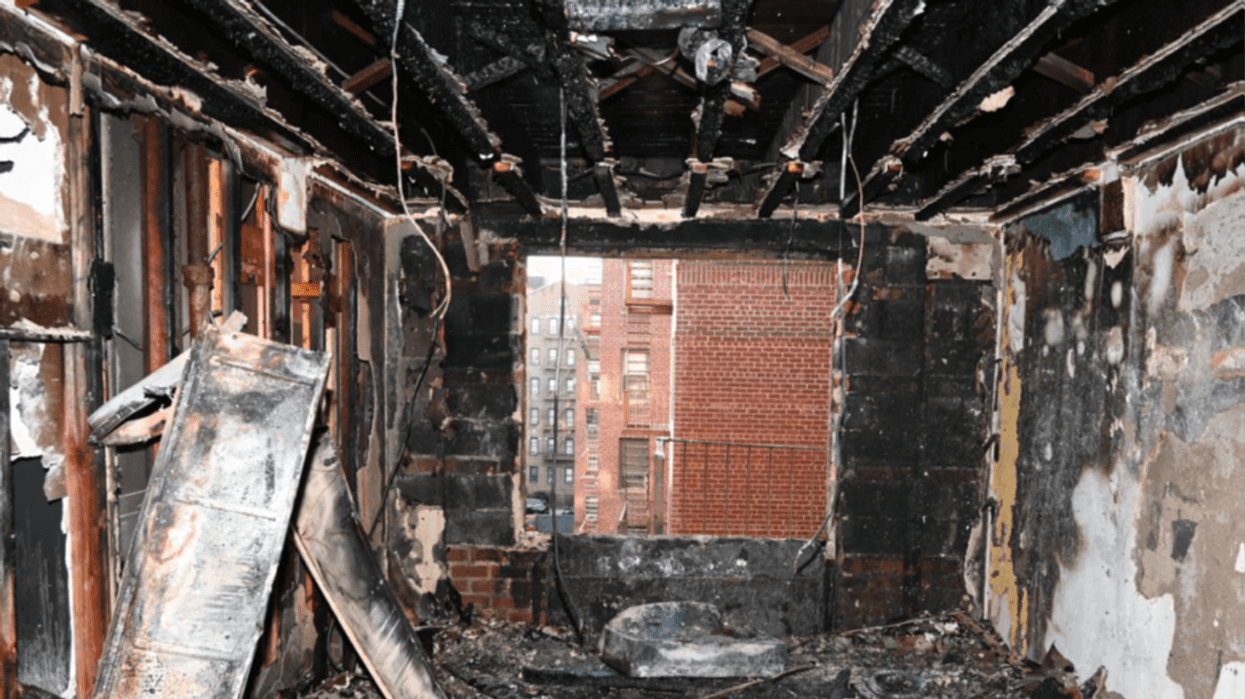 The targeted apartment unit that Atahualpa Rodriguez, 50, pleaded guilty to starting on Jan. 12 after firefighters quelled the blaze.
