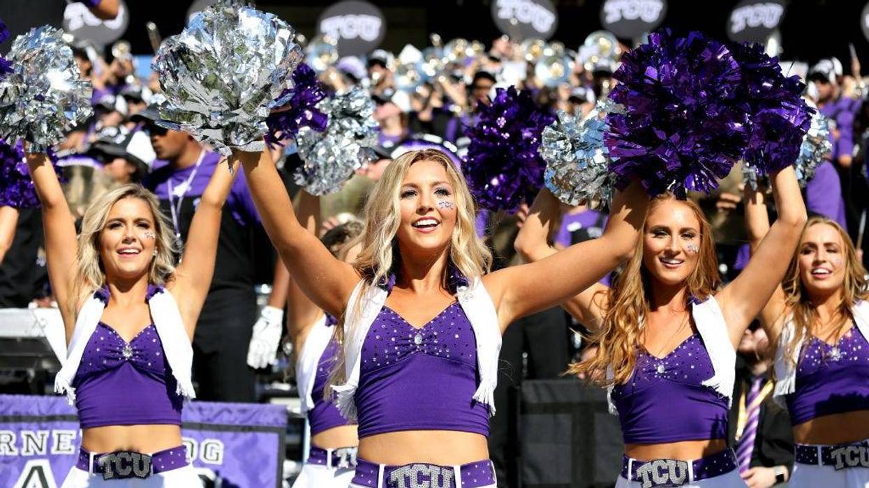 The TCU Showgirls perform at Amon G. Carter Stadium on October 26, 2019 in Fort Worth, Texas.