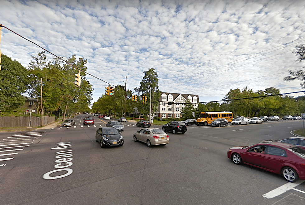 The three vehicles collided at Ocean Avenue and Peninsula Boulevard in Lynbrook just after 12 a.m. Tuesday.