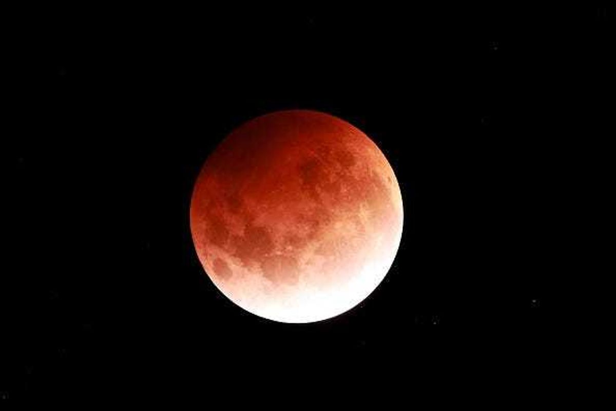 The Total Lunar Eclipse of the Moon seen on May 26, 2021.