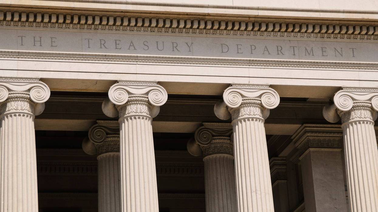 the Treasury Department building in Washington DC