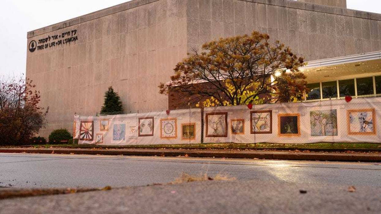 The Tree of Life synagogue on the fifth anniversary of the attack on October 27, 2023 in Pittsburgh, Pennsylvania.