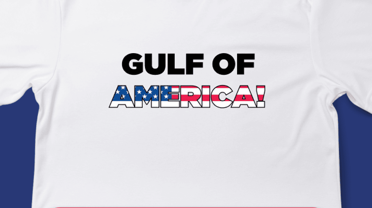 The Trump National Committee is selling "Gulf of America!" t-shirts, in a nod to an executive order President Trump signed renaming the Gulf of Mexico as the Gulf of America.