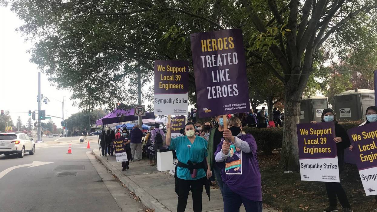 The two-day solidarity strike with Kaiser Permanente engineers brought tens of thousands of workers out of the office on Thursday, with the potential for even more the following day.