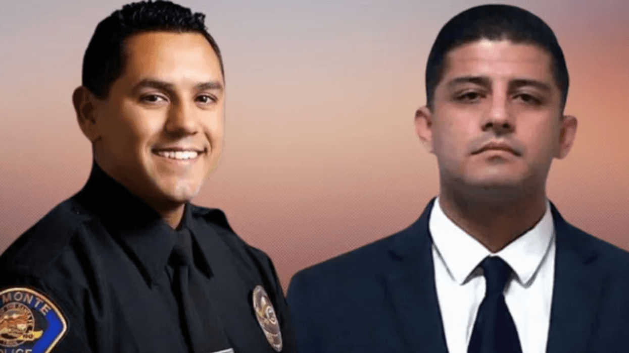 The two El Monte police officers killed in a shooting Tuesday night have been identified as Corporal Michael Paredes and Officer Joseph Santana.