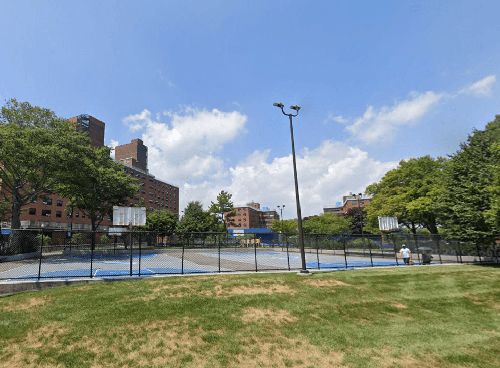 The two victims were shot on a basketball court shooting at NYCHA