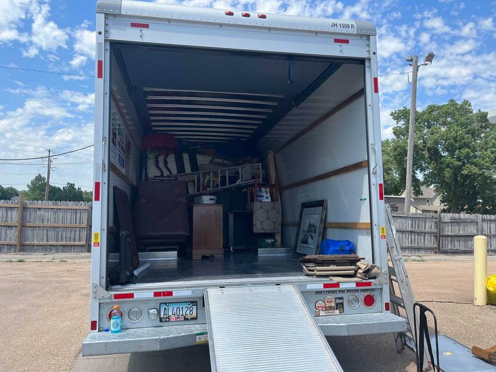 The U-Haul trailer packed with Craig and Linda Wright's belongings. They moved from Topeka to Mississippi, but the U-Haul with their possessions never arrived.