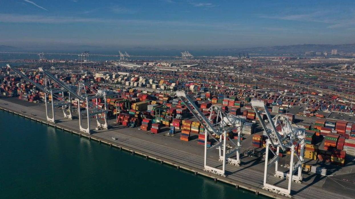The U.S. Coast Guard boarded a cargo ship docked in the Port of Oakland on Oct. 6.