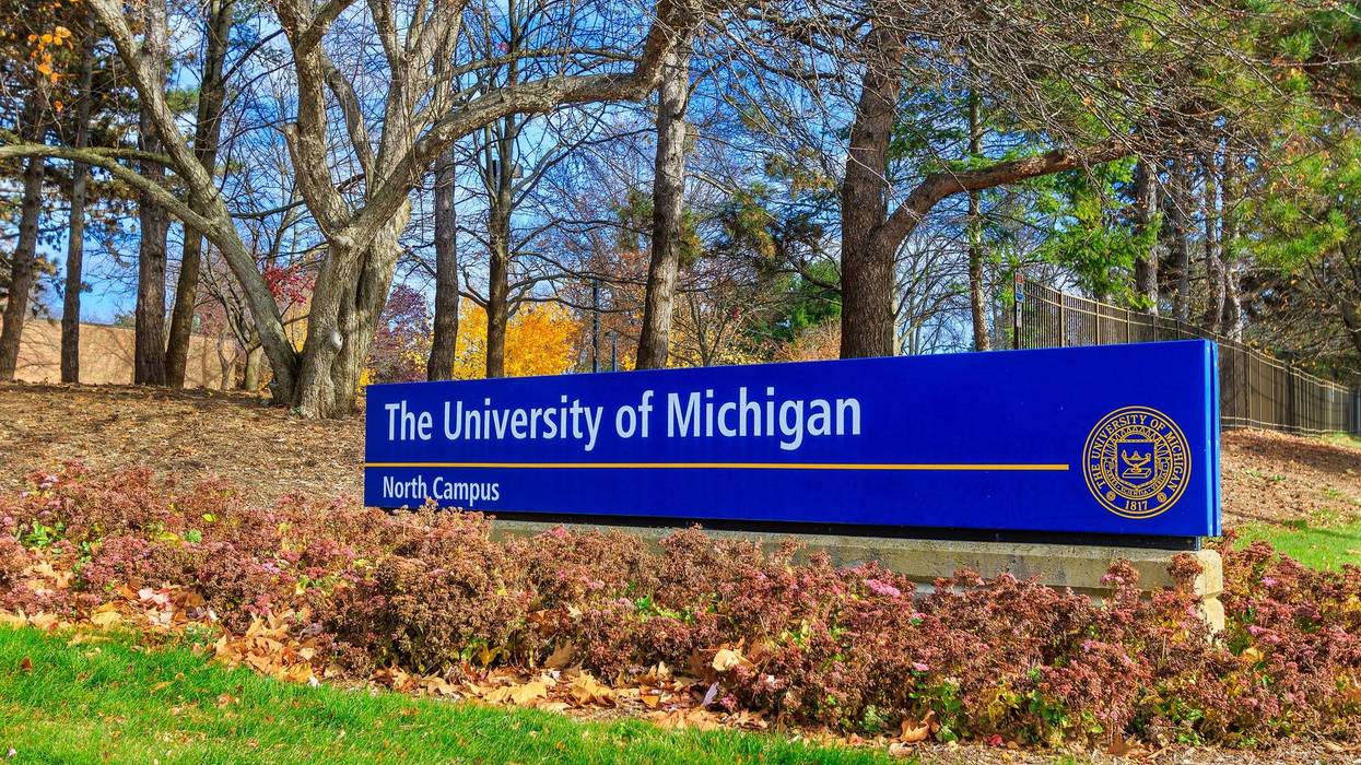 The University of Michigan sign