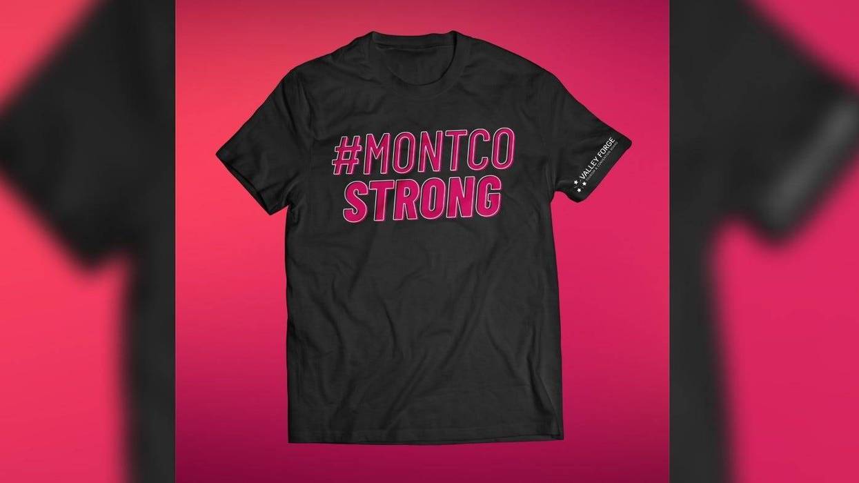 The Valley Forge Tourism & Convention Board is selling a "Montco Strong" T-shirt to benefit Montgomery County's COVID-19 Response Fund.