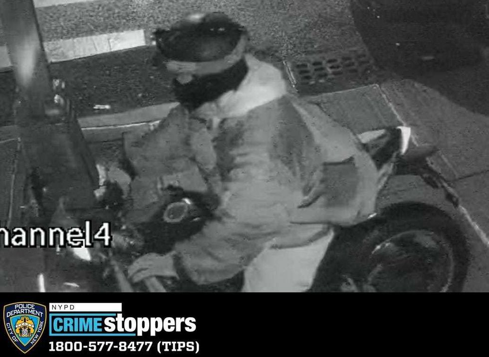 The victim told police when she gained consciousness she saw her attacker riding away on a scooter