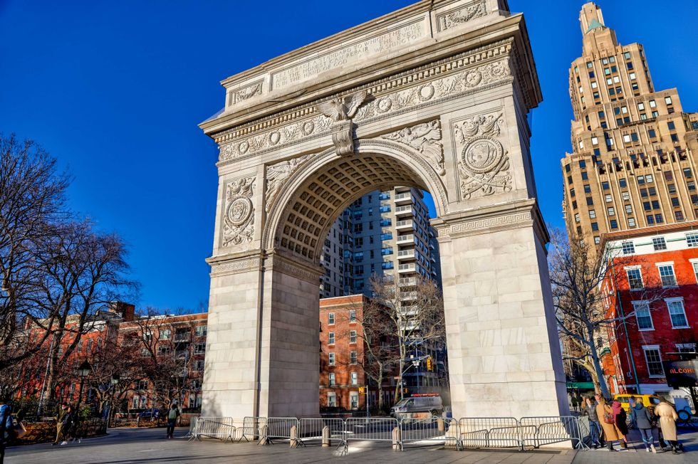 The victim was attacked just north of the Washington Square Arch