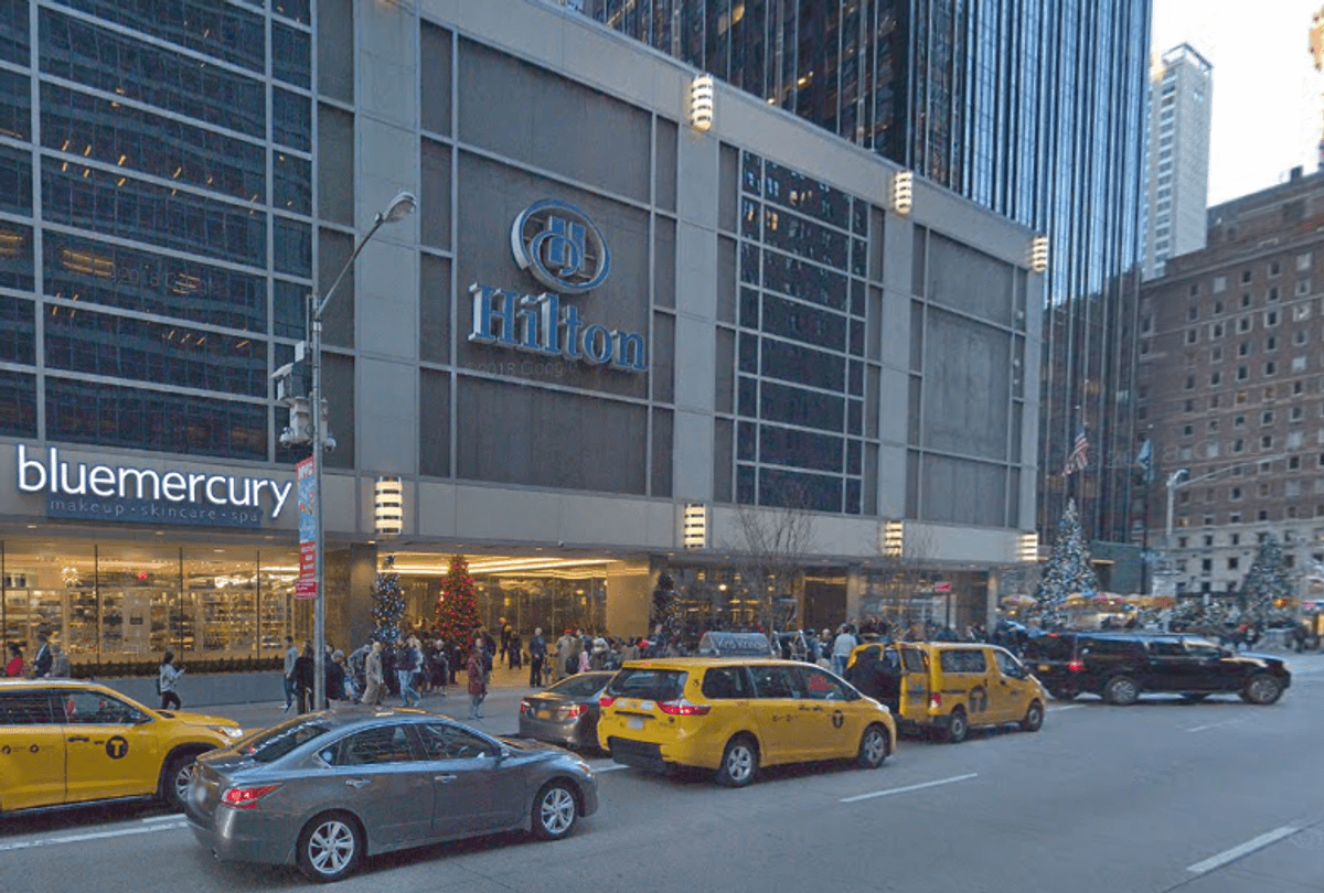 The victim was shot at Hilton Club The Residences at West 54th Street and Sixth Avenue