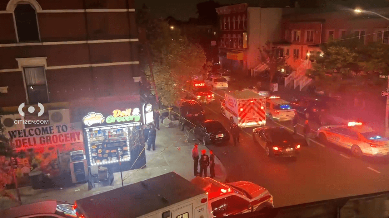 The victim was shot inside a deli on Blake Avenue in East New York early Wednesday morning