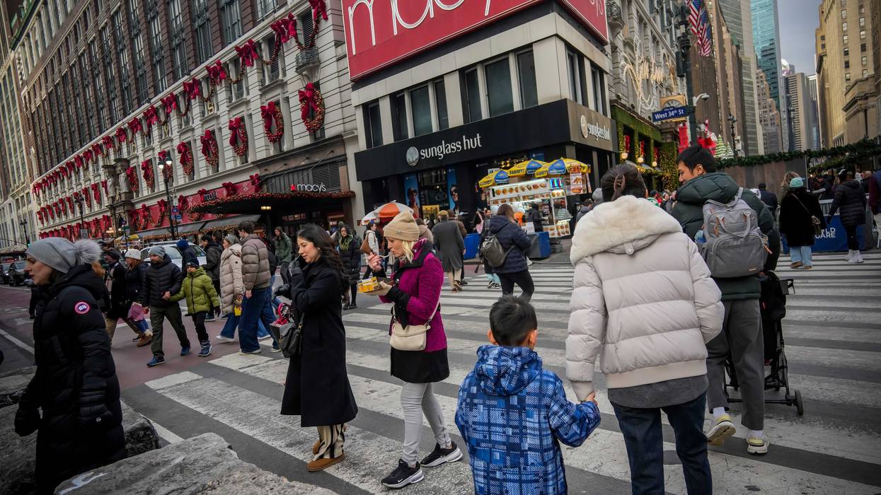 The victim was stabbed Thursday afternoon at Macy's flagship store in Midtown