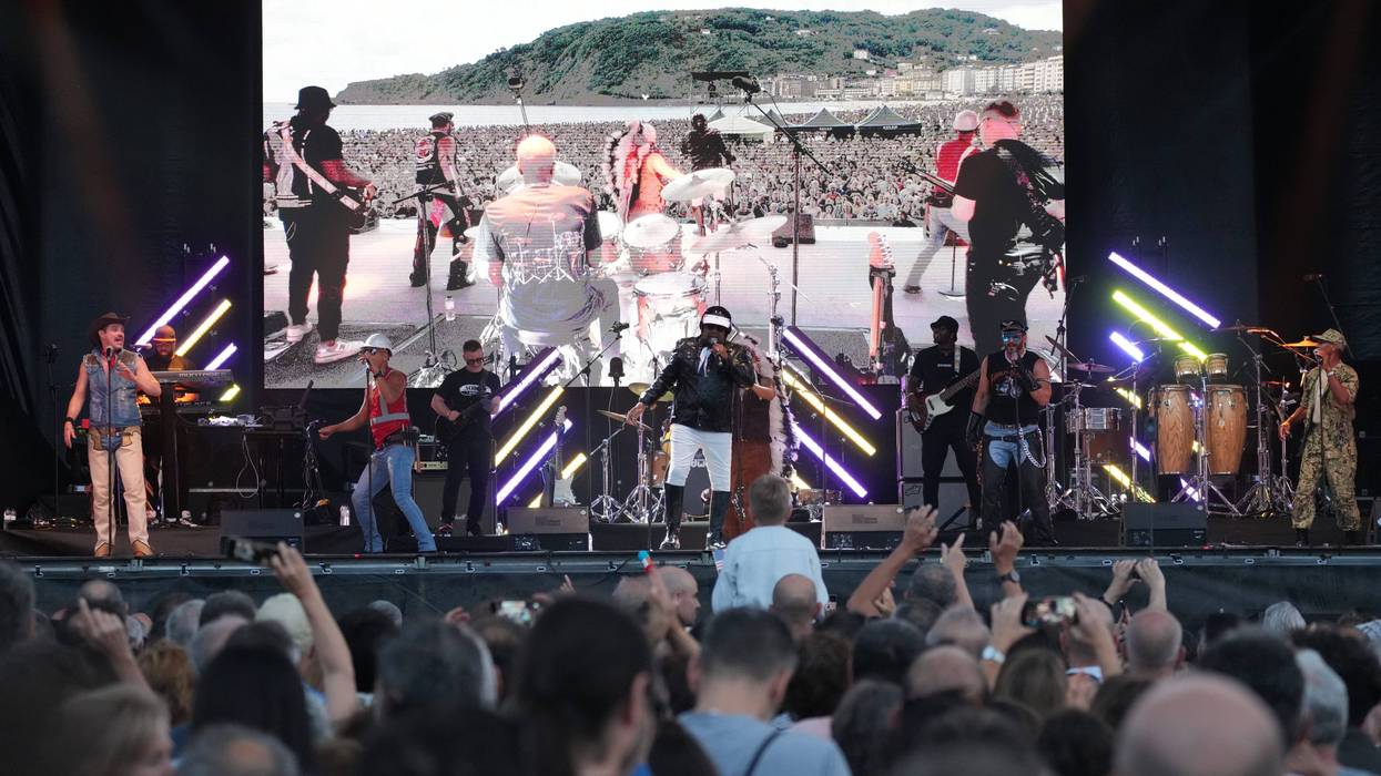The Village People perform at the 58th San Sebastian International Jazz Festival, in Spain, in 2023.