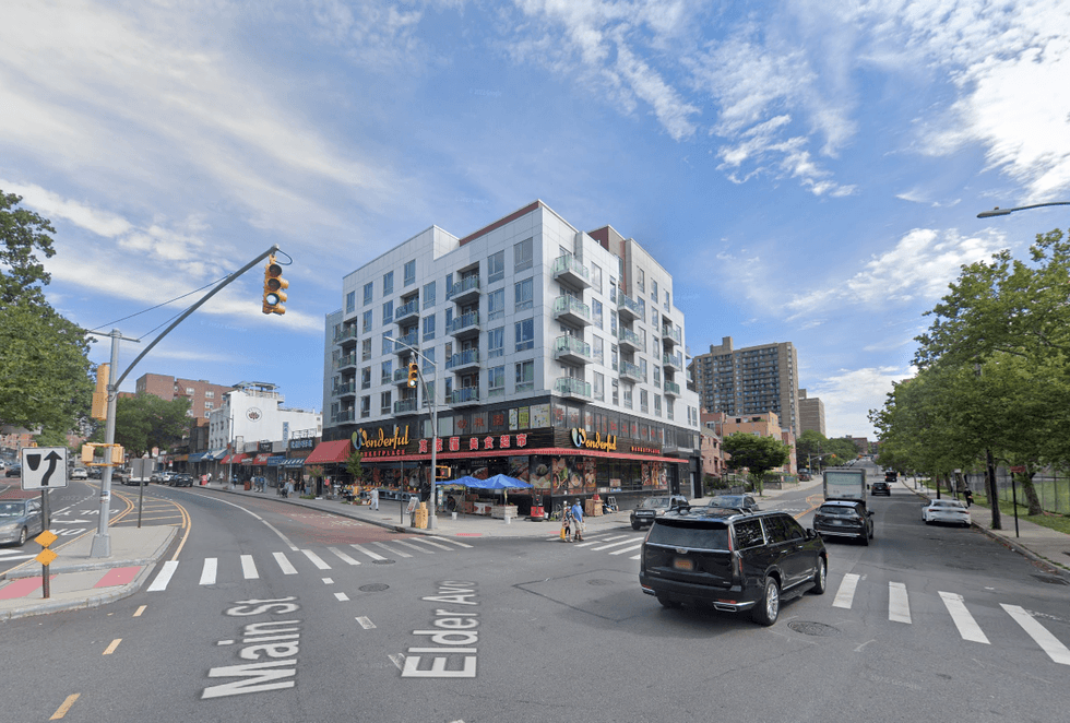 The violent robbery unfolded near Main Street and Elder Avenue in Flushing on July 16