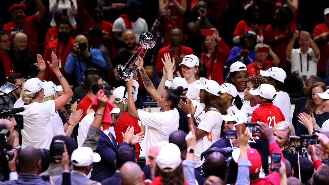 The Washington Mystics are celebrating their 2019 championship.