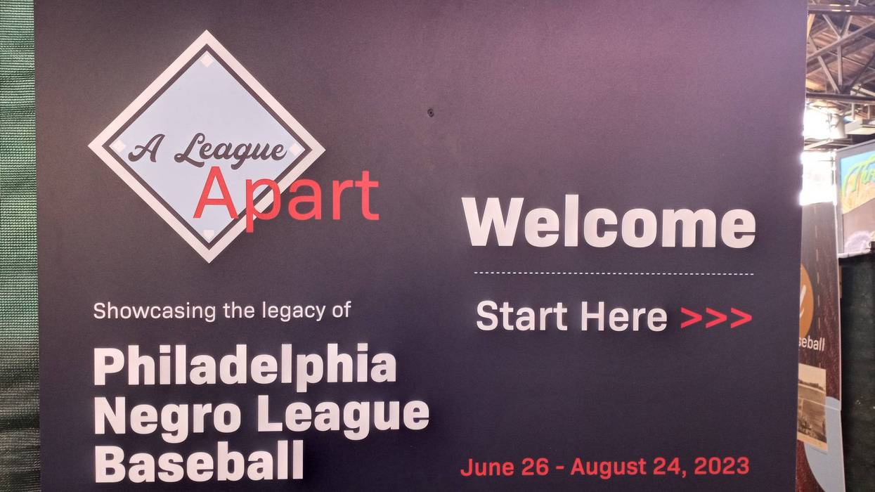 The welcome sign for the "A League Apart" exhibit at Cherry Street Pier
