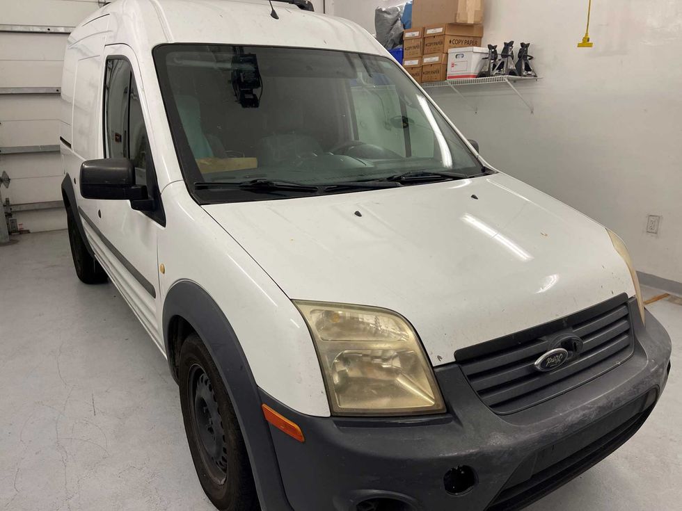 The white 2012 Ford Transit van the couple drove in was processed by police with the assistance of the FBI