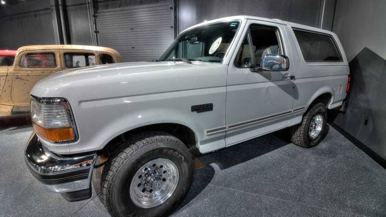 The white Ford Bronco used in the police chase involving O.J. Simpson in 1994 is on display at the Alcatraz East Crime Museum in Pigeon Forge, Tenn.