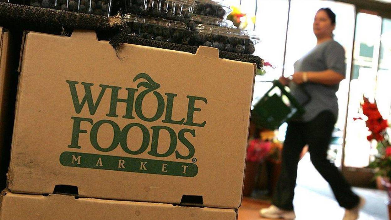 The Whole Foods logo adorns a cardboard box at a Whole Foods Market February 22, 2007 in San Francisco, California.