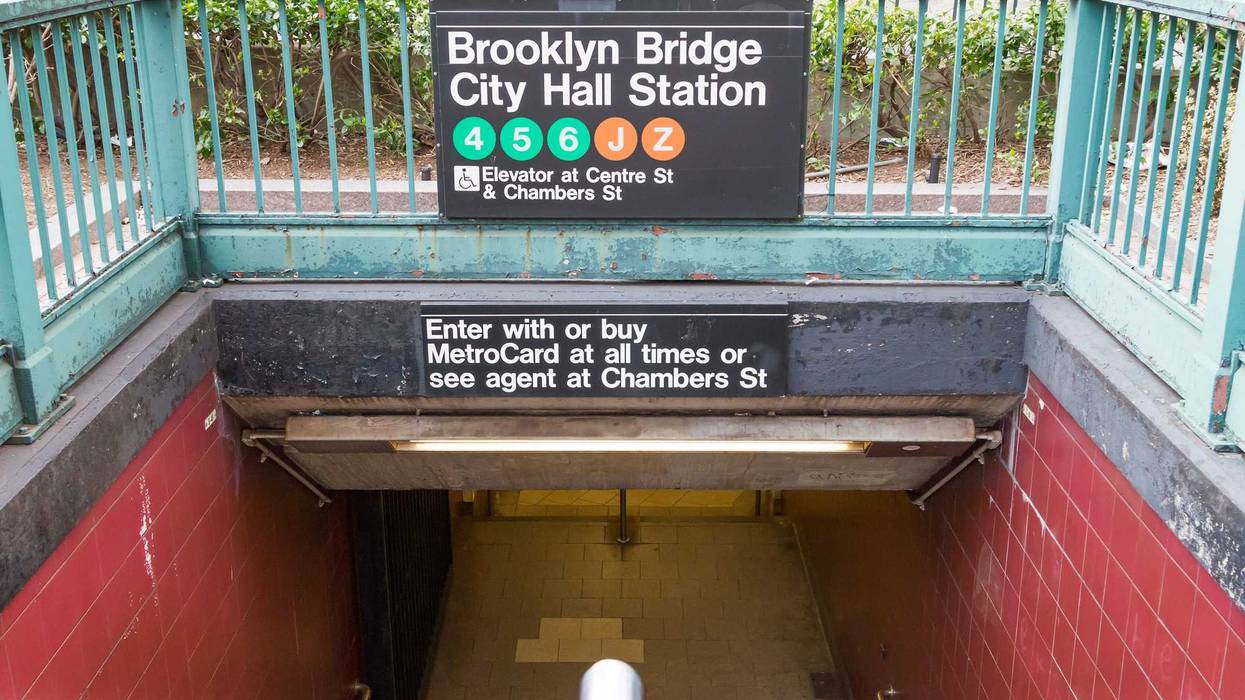 The woman was attacked near the platform for the 4/5/6 trains at the Brooklyn Bridge-City Hall station