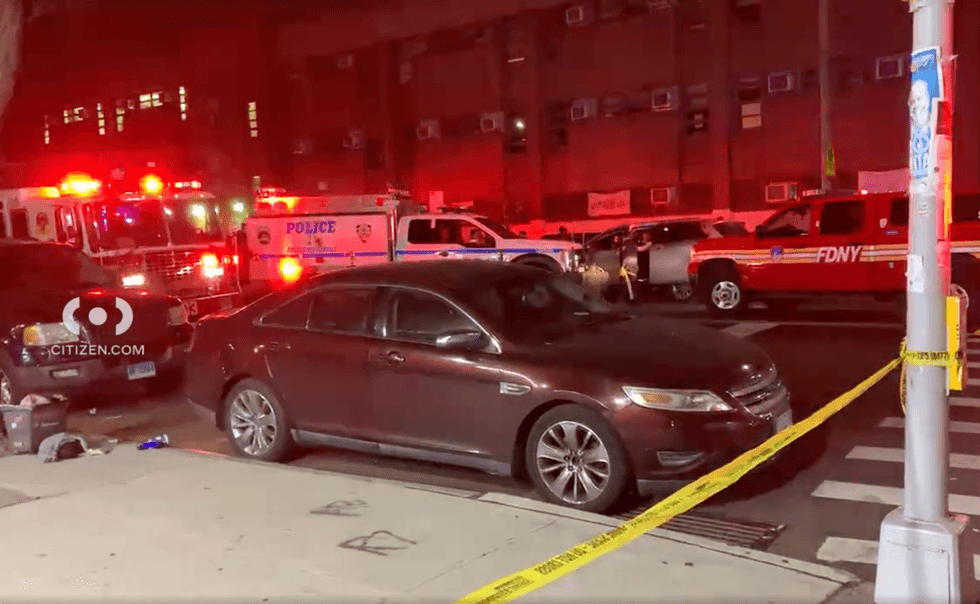 The woman was lying on Pennsylvania Avenue at the time she was struck, according to police