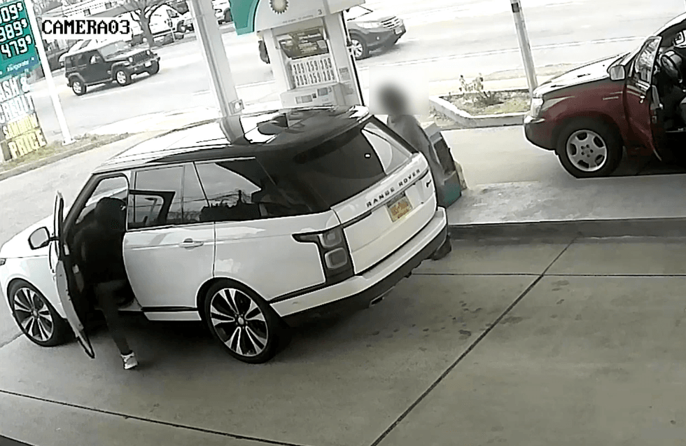 The woman was not injured in the theft, but her dog suffered serious injuries after being thrown out of a window and dragged along Jericho Turnpike