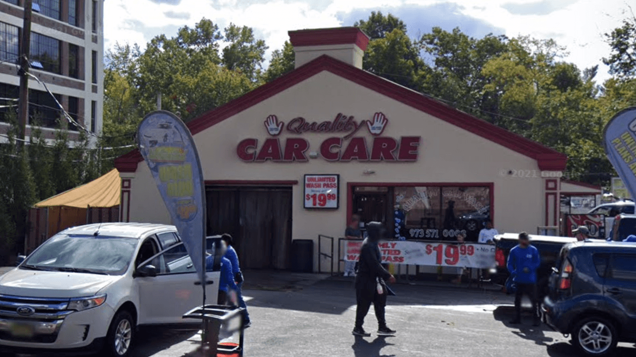 The worker at Quality Car Care in Verona, New Jersey, was seriously injured in the crash Sunday.