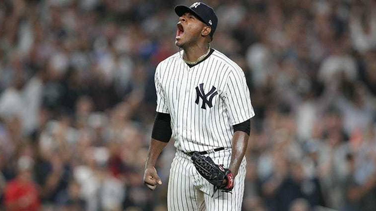 The Yankees' Luis Severino delivers a pitch against the Astros on May 2, 2018, at Minute Maid Park in Houston.